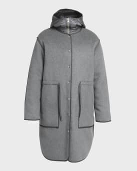 Bonrepos 3-in-1 Cashmere-Blend Long Coat 