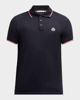 Men's Pique Logo Patch Polo Shirt