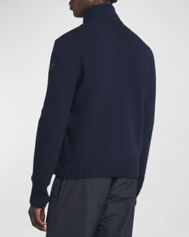 Men's Wool-Cashmere Padded Cardigan