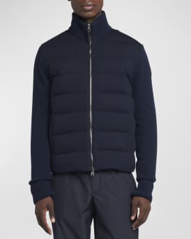 Men's Wool-Cashmere Padded Cardigan