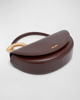 Azariah Leather Coil Top-Handle Bag
