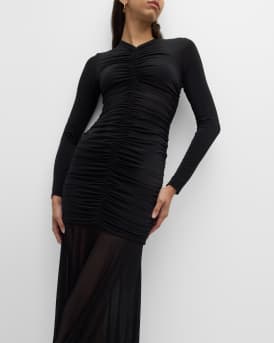 Fawn Ruched Column Gown