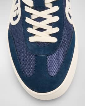Men's G74 Canvas and Suede T-Toe Low-Top Sneakers