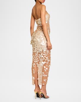 Mischa Sequin-Embellished Sleeveless Midi Dress