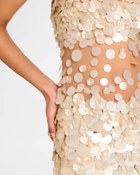 Mischa Sequin-Embellished Sleeveless Midi Dress