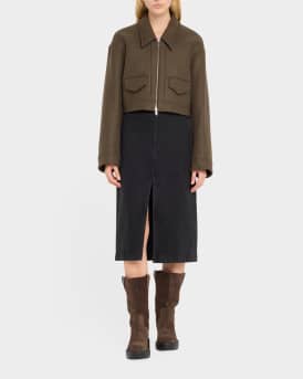 Suede Tall Moto Boots