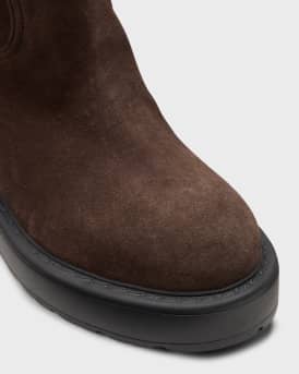 Suede Tall Moto Boots