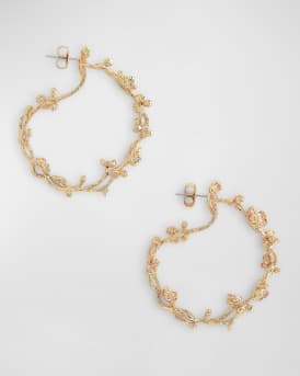 Orchid Hoop Earrings