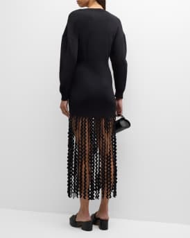 Wallis Fringe Knit Midi Dress