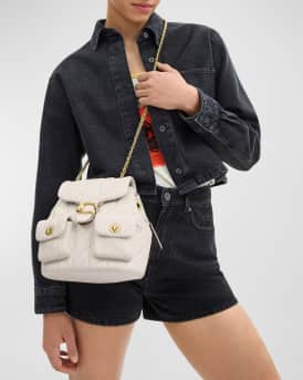 Tabby Quilted Leather Chain Backpack