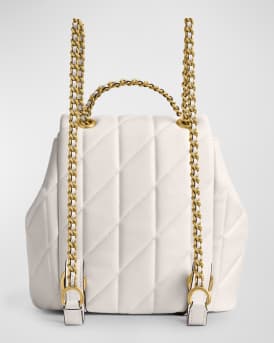 Tabby Quilted Leather Chain Backpack