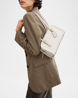 Swing Zip Leather Shoulder Bag