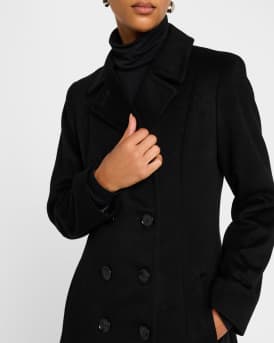 Double-Breasted Cashmere Peacoat