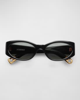 Les Lunettes Acetate Oval Sunglasses
