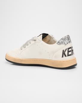 BALLSTAR NAPPA UPPER GLITTER STAR AND HEEL LACE UP