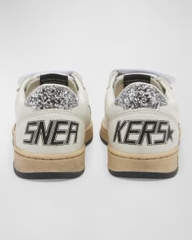 BALLSTAR NAPPA UPPER GLITTER STAR AND HEEL LACE UP