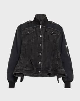 Combo Denim Flight Jacket