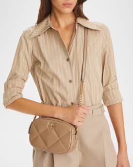 Kira Diamond-Quilted Leather Crossbody Bag