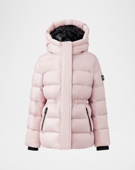 Girl's Alannis Medium Down Logo-Print Parka, Size 2-6