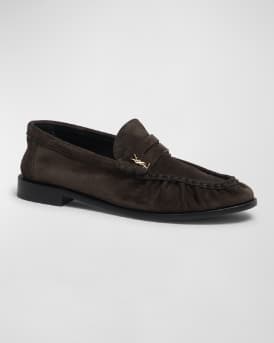 Suede YSL Penny Loafers