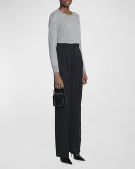 Pochon Mini Top-Handle Bag in Satin Silk 