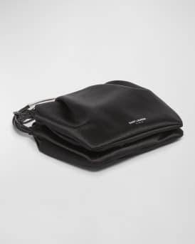 Pochon Mini Top-Handle Bag in Satin Silk 