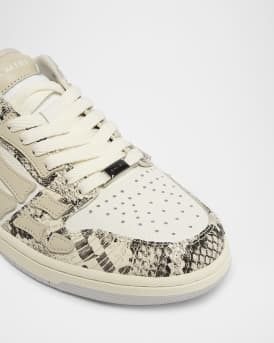 Men's Skel Snake-Embossed Low-Top Sneakers