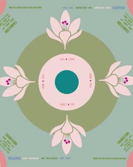 Sage Lotus Neoprene Mahjong Mat