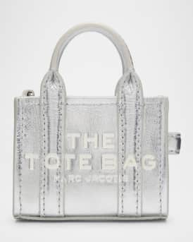 The Metallic Leather Nano Tote Charm