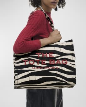 The Zebra Canvas Large Tote Bag