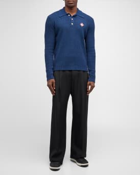 Men's Ribbed Boucle Polo Shirt