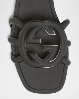 Palma GG Rubber Flat Slide Sandals