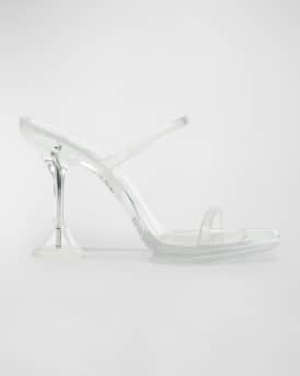 Brito Clear Mule Stiletto Sandals