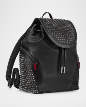 Men's Funky Spikes Leather Backpack