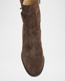 Lock Suede Red Sole Booties