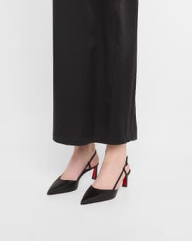 Condoroline Leather Red Sole Slingback Pumps