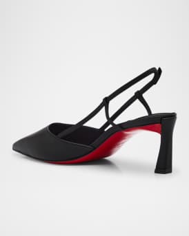Condoroline Leather Red Sole Slingback Pumps