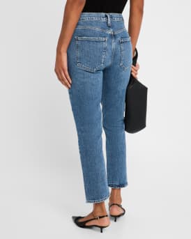Riley High-Rise Straight Crop Jeans