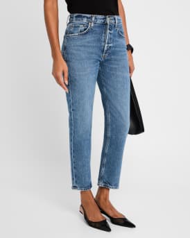 Riley High-Rise Straight Crop Jeans