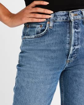Riley High-Rise Straight Crop Jeans