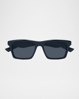 Men's AM0472SM Acetate Rectangle Sunglasses