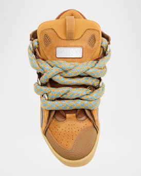 Men's Curb Leather Low-Top Sneakers