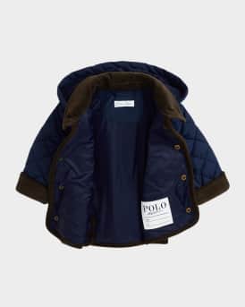 Boy's Matte Quilted Collared Jacket, Size 9M-24M