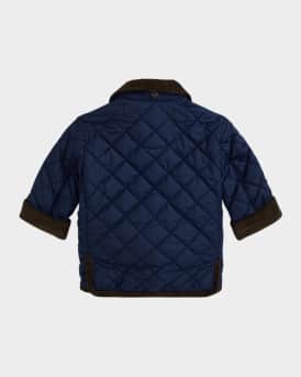 Boy's Matte Quilted Collared Jacket, Size 9M-24M