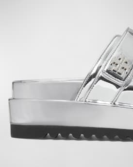 Kira Metallic Dual-Band Mule Sandals