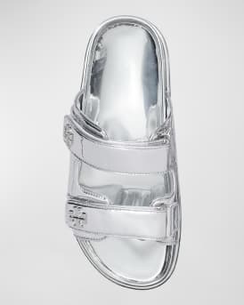 Kira Metallic Dual-Band Mule Sandals