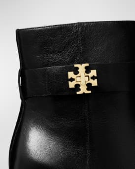 T-Lock Heeled Leather Ankle Boots