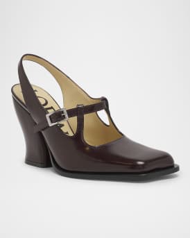 Onda Leather Mary Jane Slingback Pumps