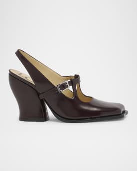 Onda Leather Mary Jane Slingback Pumps