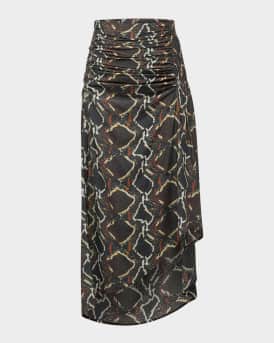 Alessandra Ruched Midi Skirt
